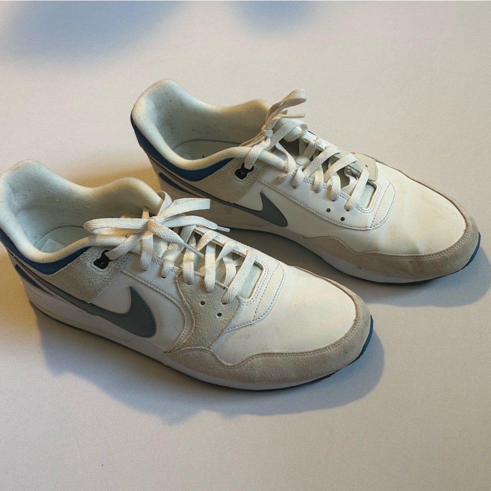 MEN'S NIKE AIR PEGASUS 89 SNEAKERS - size 14 white, blue, cool grey / orig $105